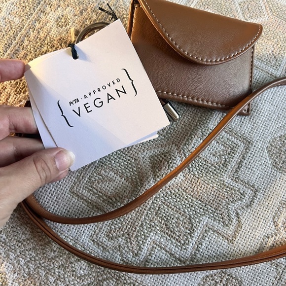 Hozen Brown Leather Mini Crossbody Bag - Picture 2 of 4